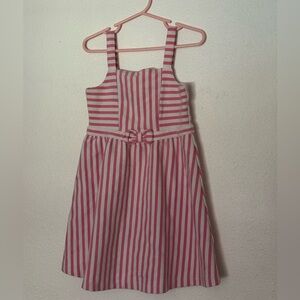 Janie and jack stripes  pink dress Size 5